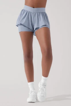 On The Run Ruffle Short - Blue Breeze -Popflex Store OntheRunRuffleShort BlueStorm 4017 1574 Edit 567baa40 7b75 45bb b9c0 f4952e881220