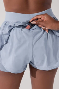 On The Run Ruffle Short - Blue Breeze -Popflex Store OntheRunRuffleShort BlueStorm 4017 1636 Edit 8af930d2 eb59 4cd6 880e c07edd730b5e