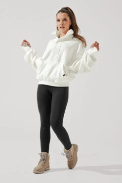 Ooey Gooey Half Zip Sweater - Almond Milk -Popflex Store OoeyGooeyHalfZip AlmondMilk E1016 2736 Edit