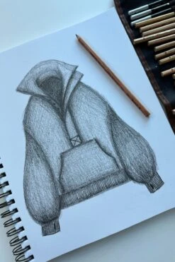 Ooey Gooey Half Zip Sweater - Almond Milk -Popflex Store OoeyGooeyHalfZipSketchPopflex