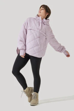 Pillow Packable Puffer Jacket - Orchid Ice -Popflex Store Pillow Packable Puffer Jacket Orchid Ice E1006 2082