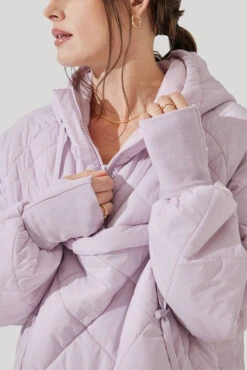 Pillow Packable Puffer Jacket - Orchid Ice -Popflex Store Pillow Packable Puffer Jacket Orchid Ice E1006 2136