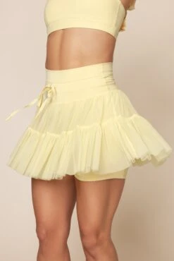 Pirouette Tiered Skort - Buttercream