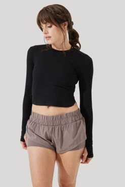 Refine Long Sleeve Top - Black -Popflex Store Refine Long Sleeve Top Black B1013 2917