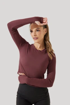 Refine Long Sleeve Top - Rose Clay -Popflex Store Refine Long Sleeve Top Desert Clay B1013 0923