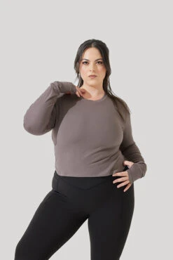 Refine Long Sleeve Top - Woodland Taupe 2 Refine Long Sleeve Top - Woodland Taupe -Popflex Store Refine Long Sleeve Top Iron B1013 1396