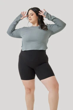 Refine Long Sleeve Top - Stormy Blue -Popflex Store Refine Long Sleeve Top Stormy Blue B1013 1633