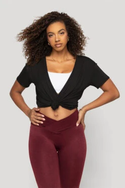 Reversible Deep V Tee - Black -Popflex Store Reversible Deep V Tee Black B1015 01622