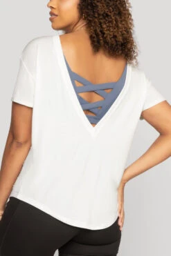 Reversible Deep V Tee - Cloud Dancer -Popflex Store Reversible Deep V Tee Cloud Dancer B1015 00205 1