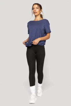 Reversible Deep V Tee - Nightshade Blue -Popflex Store Reversible Deep V Tee Nightshade Blue B1015 00284