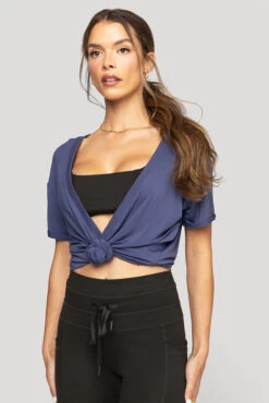 Reversible Deep V Tee - Nightshade Blue -Popflex Store Reversible Deep V Tee Nightshade Blue B1015 00387