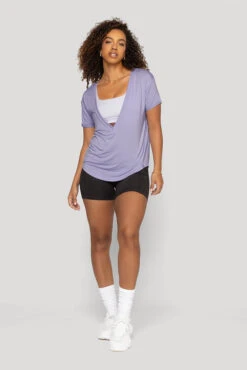 Reversible Deep V Tee - Lavender -Popflex Store Reversible Deep V Tee Sky Blue B1015 00756