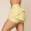 On The Run Ruffle Short - Buttercream