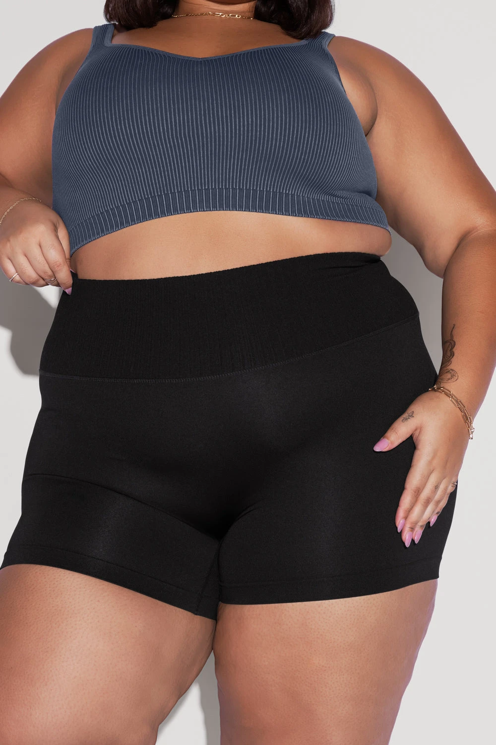 Supersculpt™ Seamless Midi Shorts - Black Supersculpt™ Seamless Midi Shorts - Black -Popflex Store SSShorts Black BeMySweetheartCropTop vintageindigo 1352 Edit