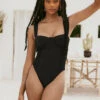 Boardwalk Bombshell One Piece - Black Rib