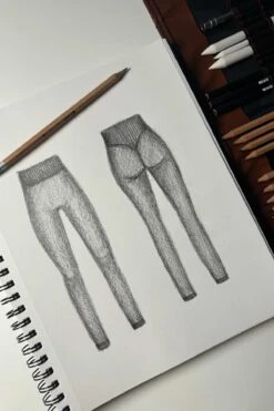 Supersculpt™ Seamless Leggings - Vintage Indigo -Popflex Store SeamlessSupersculptLeggingSketchPopflex 17281a82 c37e 4680 acc1 237778e85748