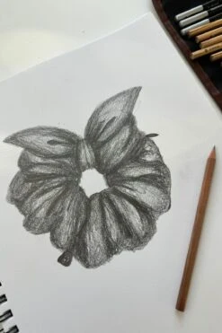 Secret Scrunchie With Bow -Popflex Store SecretScrunchiewithbowSketchPopflex