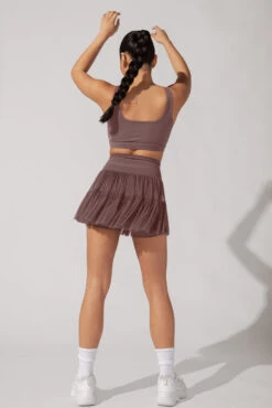 Pirouette Tiered Skort - Peppercorn -Popflex Store SophiaOutfit2 37124 Edit