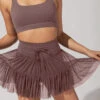 Pirouette Tiered Skort - Peppercorn