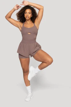 Supershort™ Runsie - Peppercorn -Popflex Store Supershort TM Runsie Peppercorn 6042 3 02554