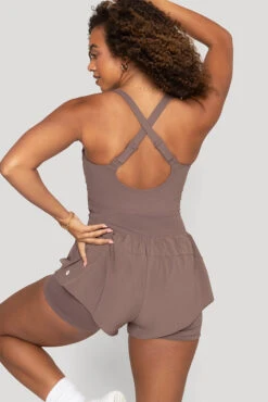 Supershort™ Runsie - Peppercorn -Popflex Store Supershort TM Runsie Peppercorn 6042 3 02584