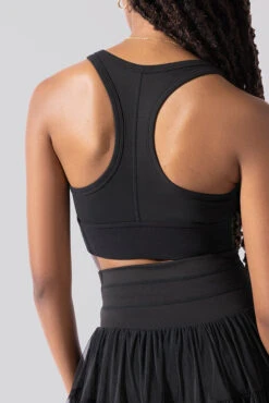 Sweat Sesh Crop Top - Black -Popflex Store Sweat Sesh Long Bra Black A1004 0804