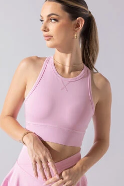 Sweat Sesh Crop Top - Bubblegum -Popflex Store Sweat Sesh Long Bra Bubblegum A1004 1995 Editcopy