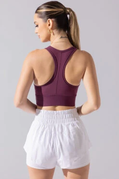 Sweat Sesh Crop Top - Plum -Popflex Store Sweat Sesh Long Bra Plum A1004 0581