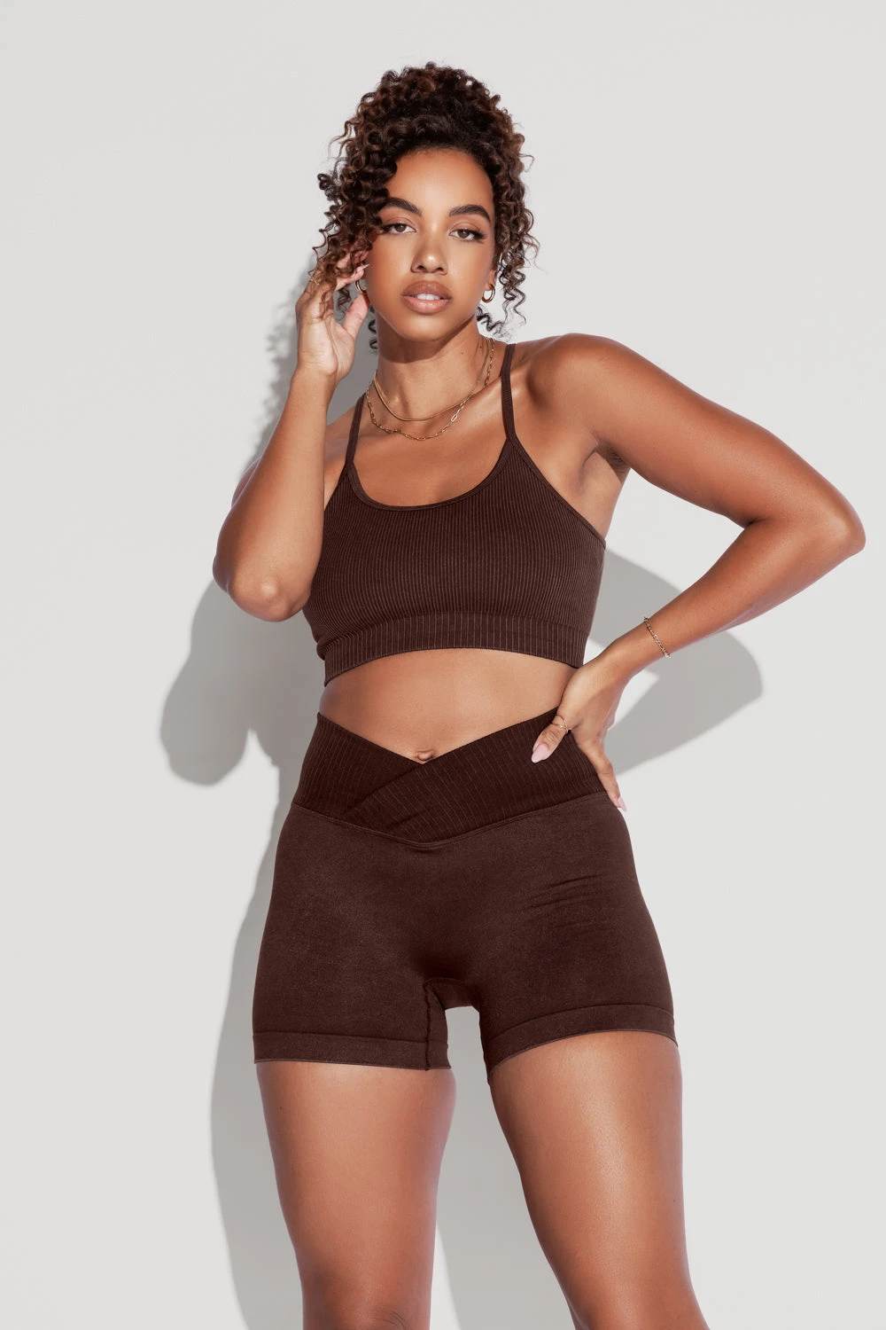 What's the Scoop Seamless Bra - French Roast What's The Scoop Seamless Bra - French Roast -Popflex Store What stheScoopBra CCHGShorts FrenchRoast 1876 Edit