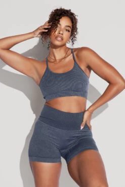 What's The Scoop Seamless Bra - Vintage Indigo 2 What's The Scoop Seamless Bra - Vintage Indigo -Popflex Store What stheScoopBra SSShorts vintageindigo 0499 Edit