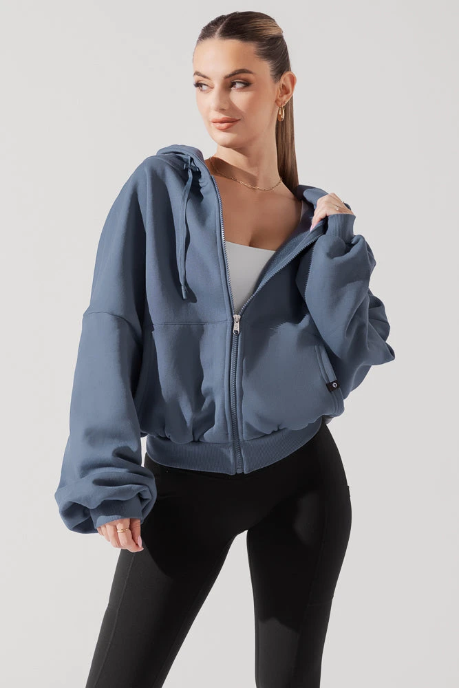 Zip Cloud Hoodie - Blue Steel Zip Cloud Hoodie - Blue Steel -Popflex Store ZipCloudHoodie BlueSteel 5002 0001 Edit