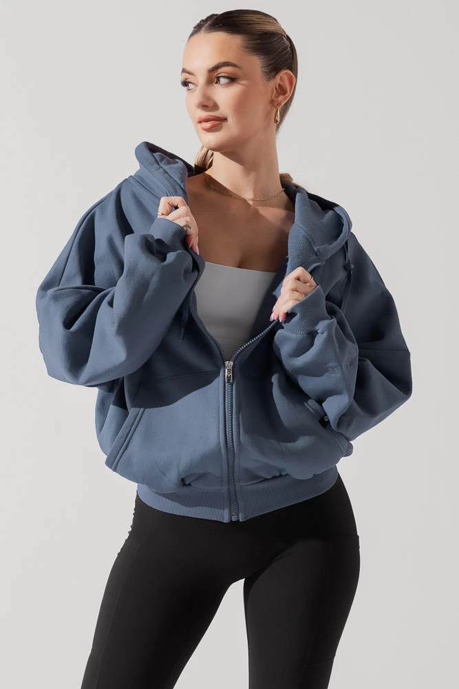 Zip Cloud Hoodie - Blue Steel Zip Cloud Hoodie - Blue Steel -Popflex Store ZipCloudHoodie BlueSteel 5002 0025 Edit