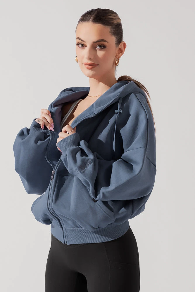 Zip Cloud Hoodie - Blue Steel Zip Cloud Hoodie - Blue Steel -Popflex Store ZipCloudHoodie BlueSteel 5002 0026 Edit