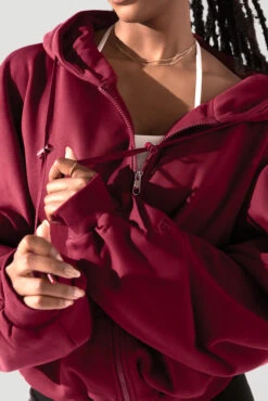 Zip Cloud Hoodie - Crimson -Popflex Store ZipCloudHoodie Crimson 5002 0193 2 Edit