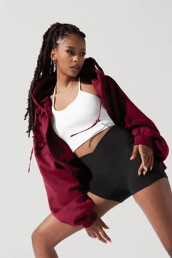 Zip Cloud Hoodie - Crimson -Popflex Store ZipCloudHoodie Crimson 5002 0204 Edit