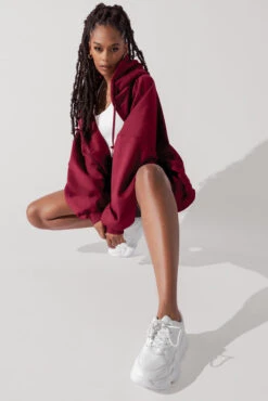 Zip Cloud Hoodie - Crimson -Popflex Store ZipCloudHoodie Crimson 5002 0212 Edit