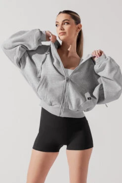 Zip Cloud Hoodie - Heather Grey -Popflex Store ZipCloudHoodie HeatherGrey 5002 0261 Edit