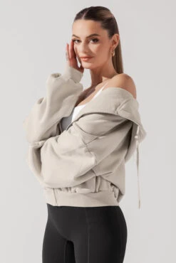 Zip Cloud Hoodie - Seashell -Popflex Store ZipCloudHoodie Seashell 5002 0004 Edit