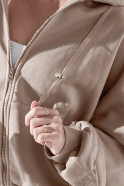 Zip Cloud Hoodie - Taupe -Popflex Store ZipCloudHoodie Taupe 5002 0245 Edit