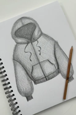 Zip Cloud Hoodie - Black 3 Zip Cloud Hoodie - Black -Popflex Store ZipCloudHoodieSketchPopflex