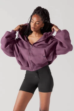 Zip Cloud Hoodie - Deep Plum -Popflex Store ZipHoodie DeepPlum 5002 0036 Edit 1