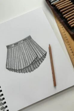 Ace ‘em Pleated Skort - Black 2 Ace ‘em Pleated Skort - Black -Popflex Store aceempleatedskortsketchpopflex