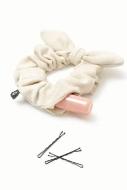 Secret Scrunchie With Bow -Popflex Store befulfilled popflex hair scrunchies cream open zipper 3.18.00 PM